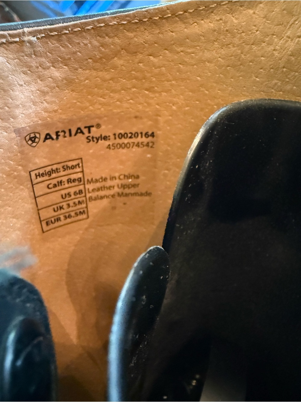 Ariat Black Leather Tall Riding Boots - Picture 3 of 7